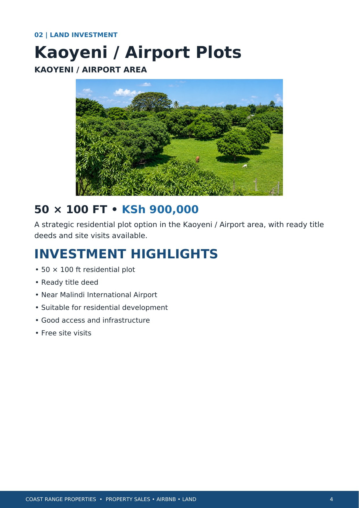 Coast Range Properties brochure — page 4 of 8
